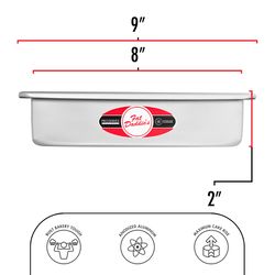 Fat Daddio's 8 in. W X 8 in. L Square Cake Pan Silver 1 pc
