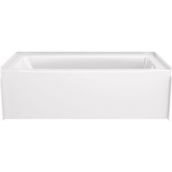Delta Classic 500 18 in. H X 30 in. W X 60 in. L White Bathtub