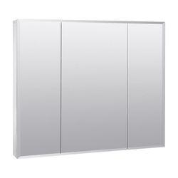 Zenna Home 29.88 in. H X 35.88 in. W X 4-1/4 in. D Rectangle Tri-View Medicine Cabinet