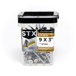 Big Timber No. 9 Sizes X 3 in. L Star Stainless Steel Deep Wood Screws 90 pk