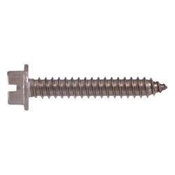 HILLMAN No. 12 Ga. X 2 in. L Slotted Hex Head Sheet Metal Screws 100 pk