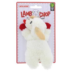 Multipet Lamb Chop For Cat White Plush Cat Toy 1 pk