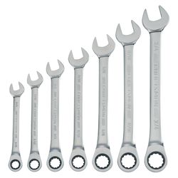 CRAFTSMAN 12 Point SAE Ratcheting Combination Wrench Set 7 pc