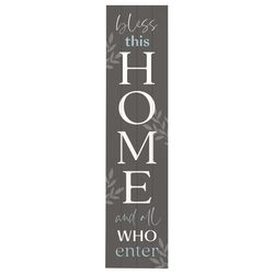 P Graham Dunn Multicolored Wood 60 in. H X 14 in. L X 0.75 in. W Bless this Home and all Who enter P
