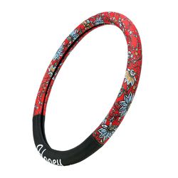 Hooey Black/Red Western Floral Steering Wheel Cover 1 pk