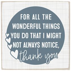 Sincere Surrounding Notice Thank You Magnet Wood/MDF 1 pk