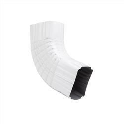 Amerimax 3 in. H X 4 in. W X 12 in. L White Aluminum B Gutter Elbow