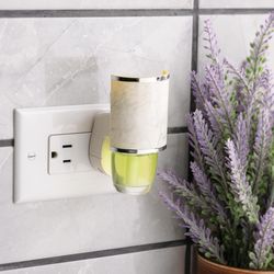 Candle Warmers White Gold Scent Pluggable Fragrance Warmer
