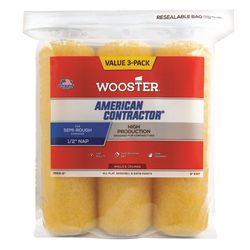 Wooster Knit 9 in. W X 1/2 in. Paint Roller Cover 3 pk