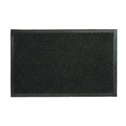 Southern Oaks 18 in. W X 28 in. L Black Ribbed Polypropylene Utility Mat