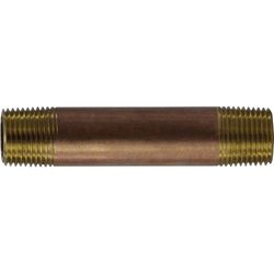 Anderson Metals 3/8 in. MPT in. X 3/8 in. D MPT Red Brass Nipple 2-1/2 in. L