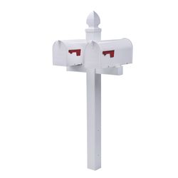 Architectural Mailboxes Whitley 57 in. White Plastic Mailbox Post