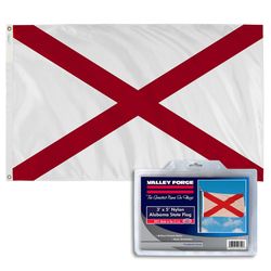 Valley Forge Alabama State Flag 0 in. H X 3 ft. W X 5 ft. L