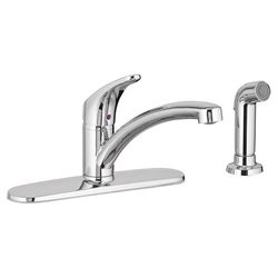 American Standard Colony Pro One Handle Polished Chrome Kitchen Faucet Side Sprayer Included