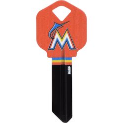 HILLMAN MLB Kwikset/66 KW1 House/Office Key Blank Single Black/Orange