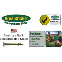 GreenStake BioDegradable 4 in. L Plastic Garden Staples 1 pk
