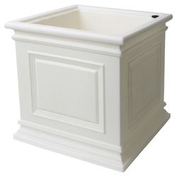 Algreen 16.25 in. H X 16 in. W X 16 in. D Plastic Covington Planter White