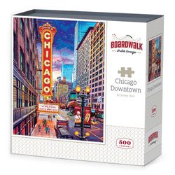 Boardwalk Chicago Downtown Jigsaw Puzzle Multicolored 500 pc