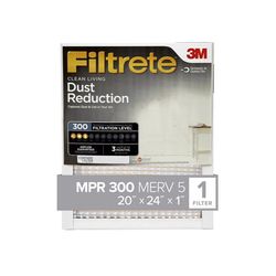 Filtrete 20 in. W X 24 in. H X 1 in. 300 MPR Pleated Filter Dust 1 pk