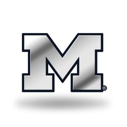 Rico College Michigan Wolverines Chrome Auto Emblem 1 pc