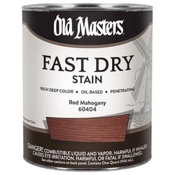Old Masters Professional Semi-Transparent Red Mahogany Oil-Based Alkyd Fast Dry Wood Stain 1 qt