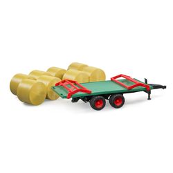 Bruder Bale Transport Trailer w/8 Round Bales Multicolored