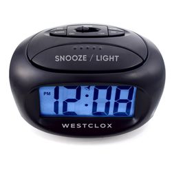 Westclox 1 in. Black Alarm Clock Digital