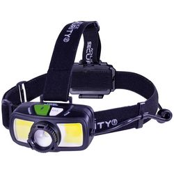 Police Security 1500 lm Black LED Rechargeable Head Lamp AAA Battery