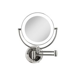 Zadro Next Generation 7 in. H X 7 in. W Wall Mount Double Sided Makeup Mirror Chrome Silver