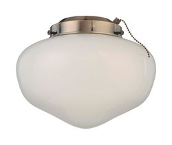 Westinghouse Antique Brass White Schoolhouse Ceiling Fan Light Kit