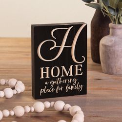 P Graham Dunn 7 in. H X 6 in. L Black MDF Word Block