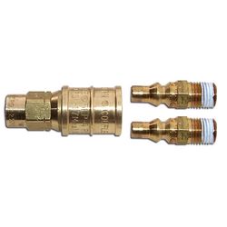 Flame Engineering 1/4 in. D X 1/4 in. D Brass Quick Connect Quick Connect Adapter