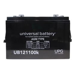 Universal Power Group UB121100k Sealed Lead-Acid 12 V 110 mAh Battery 1 pk