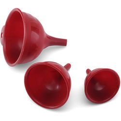 Farberware Red Plastic Funnel Set