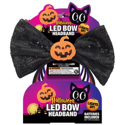 Magic Seasons LED Lights Up Halloween Bow Headband 1 pk (RANDOM COLOR)