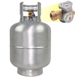 Flame King 20lb Aluminum Empty LP Tank with Gauge