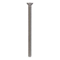HILLMAN No. 10-24 Ga. X 3 in. L Phillips Flat Head Stainless Steel Machine Screws 50 pk
