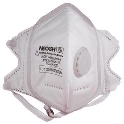 SoftSeal N95 Multi-Purpose V-Fold Disposable Respirator Valved White M 3 pk