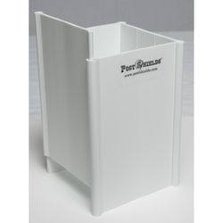 Post Shields Inc. 6 in. H X 4 in. W X 4 in. L PVC Coated White PVC Fence Post Protection
