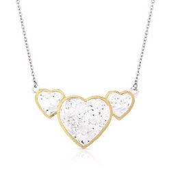 Montana Silversmiths Women's Triple Heart Heart Gold/Silver Necklace