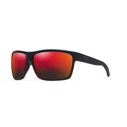 Maui Jim Alenuihaha Sunglasses Unisex Burgundy Stripe Frame Hawaii Lava Lens Polarized