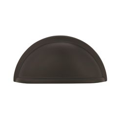 Amerock Cup Pull Collection Traditional Cup Cabinet Cup Pull 3 in. Matte Black Black 1 pk