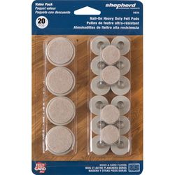 Shepherd Hardware Felt Table/Chair Leg Tip Beige Round 1 in. W 20 pk