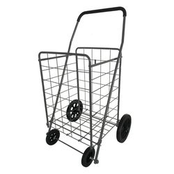 Apex 40.6 in. H X 21.7 in. W X 24.4 in. L 150 lb Gray Collapsible Shopping Cart