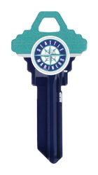 HILLMAN MLB Seattle Mariners House/Office Key Blank 68 Single For Schlage Locks Blue