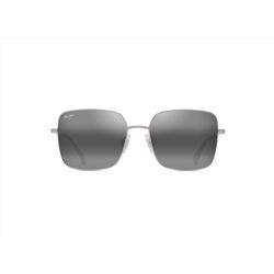 Maui Jim Lipine Sunglasses Women's Shiny Silver Frame Neutral Grey Lens Polarized
