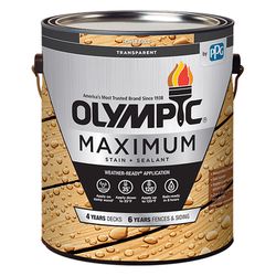 Olympic Maximum Transparent Honey Toner Water-Based Acrylic/Oil Stain and Sealant 1 gal