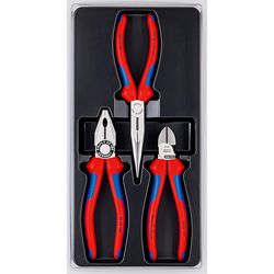 Knipex 3 pc Steel Combination Long Nose Diagonal Pliers Set