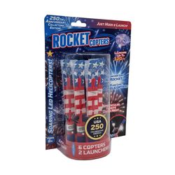Rocket Copters 250th Anniversary Limited Addition LED Helicopters Launching Toy Patriotic