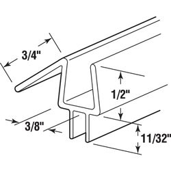 Prime-Line 36 in. L Clear Vinyl Door Bottoms 1 pk